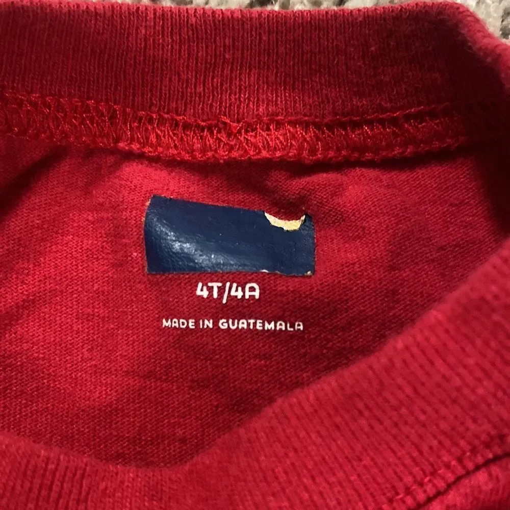 Christmas 🎄 Holiday Casual shirt ⛄️ snowman 4T Red
